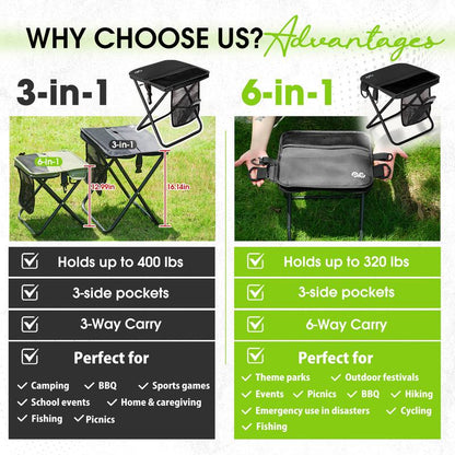 2-in-1 Portable Camping Table & Chair